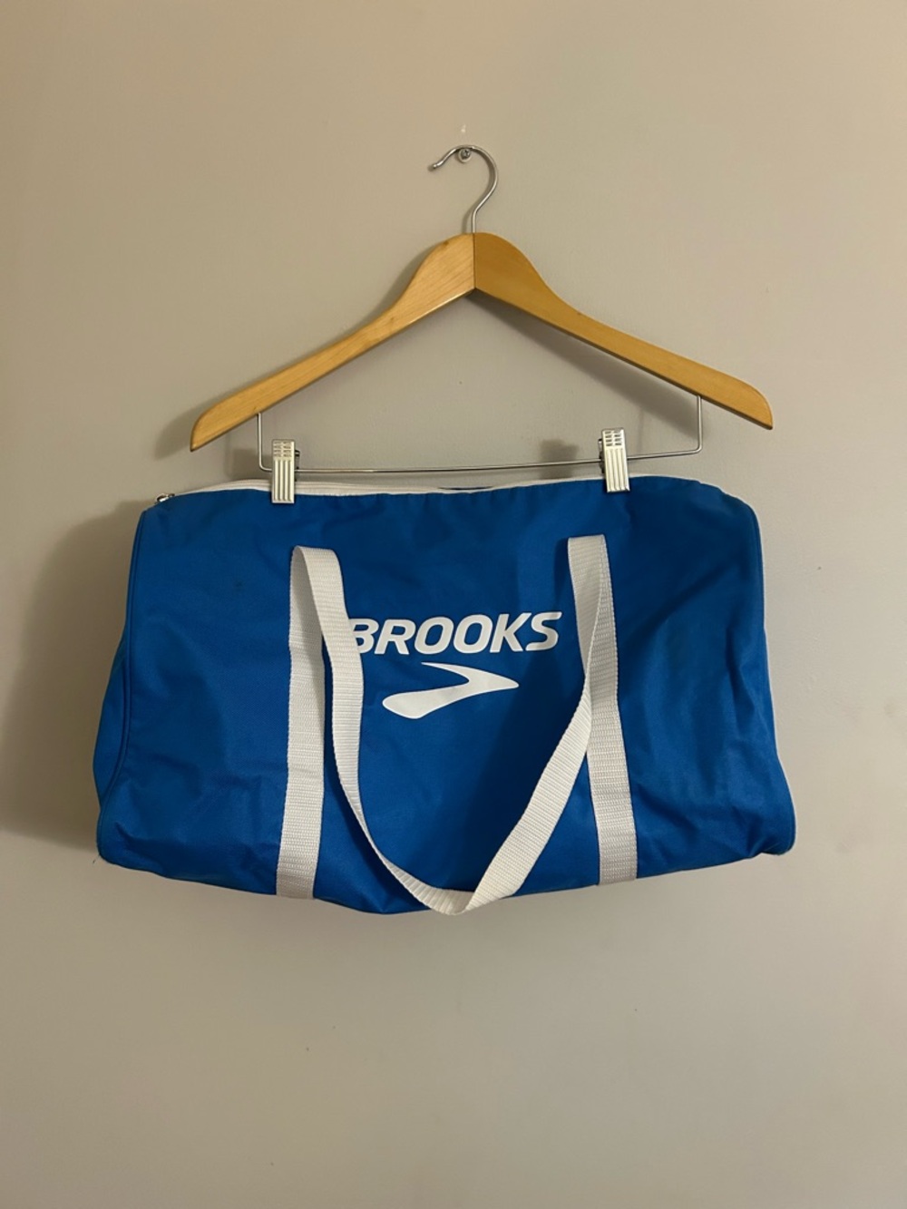 Brooks Royal Blue Sports Duffel with White Accents